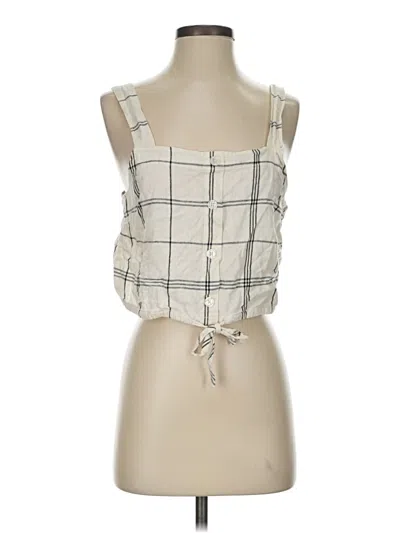 Pre-owned A New Day Sleeveless Top Ivory Square Neckline Tops In White