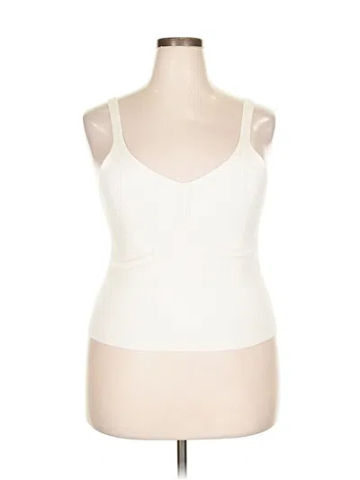Pre-owned A New Day Sleeveless Top Ivory Strapless Neckline Tops In White
