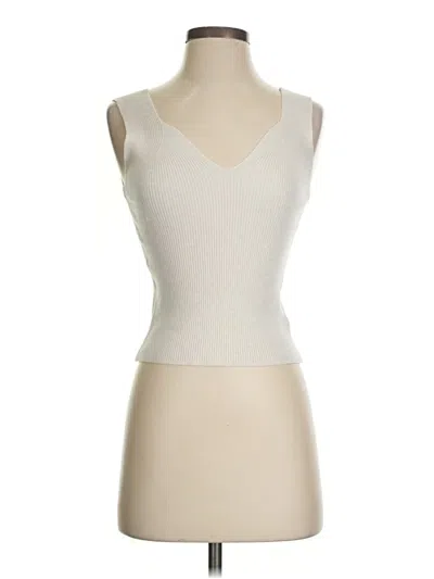 Pre-owned A New Day Sleeveless Top Ivory Sweetheart Neckline Tops In White