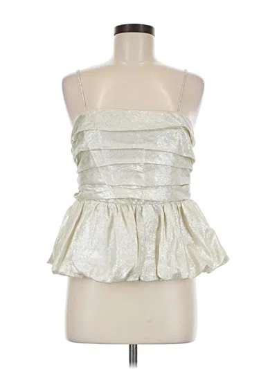 A New Day Sleeveless Top Silver Strapless Neckline Tops