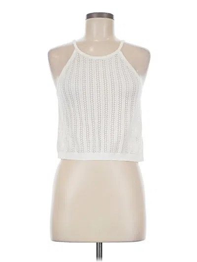 Pre-owned A New Day Sleeveless Top White Halter Neckline Tops