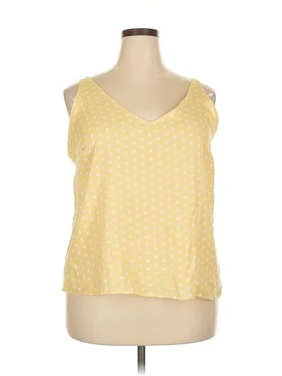 Pre-owned A New Day Sleeveless Top Yellow Sweetheart Neckline Tops