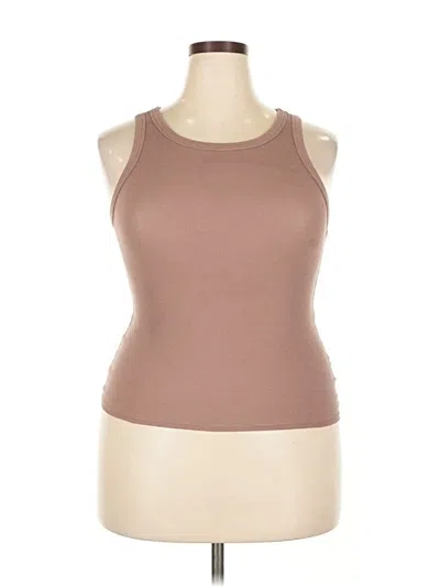 Pre-owned A New Day Tank Top Brown Halter Neckline Tops
