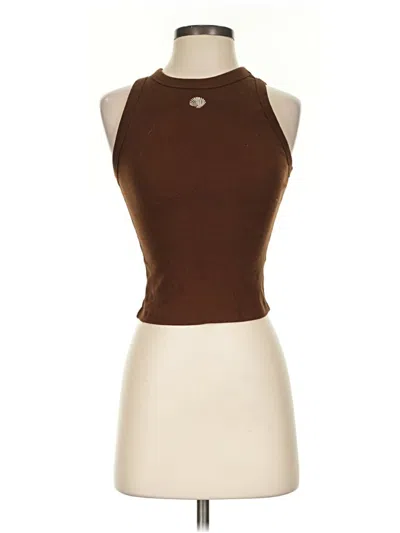 Pre-owned A New Day Tank Top Brown Halter Neckline Tops