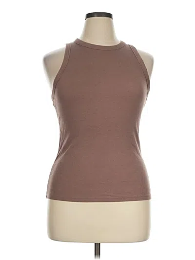 Pre-owned A New Day Tank Top Brown Halter Neckline Tops