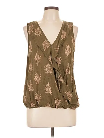 Pre-owned A New Day Tank Top Brown Plunge Neckline Tops