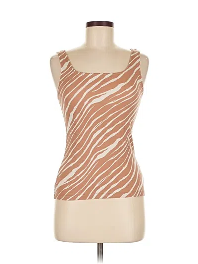 Pre-owned A New Day Tank Top Brown Strapless Neckline Tops