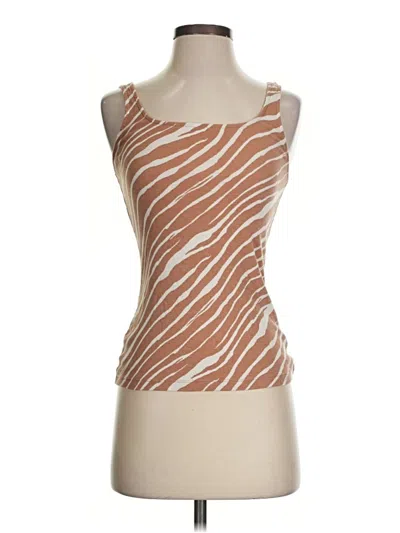 Pre-owned A New Day Tank Top Brown Strapless Neckline Tops