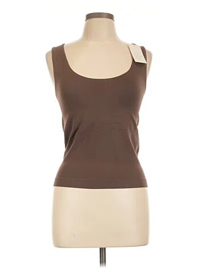 A New Day Tank Top Brown Strapless Neckline Tops