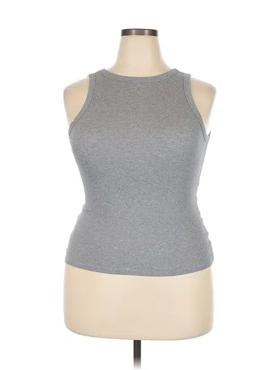 Pre-owned A New Day Tank Top Gray Halter Neckline Tops