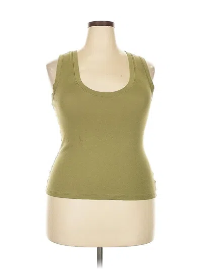 Pre-owned A New Day Tank Top Green Halter Neckline Tops