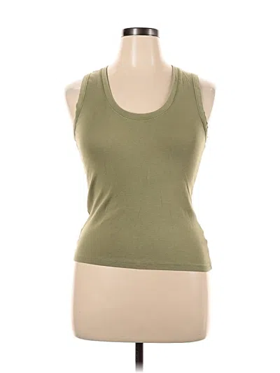 Pre-owned A New Day Tank Top Green Halter Neckline Tops
