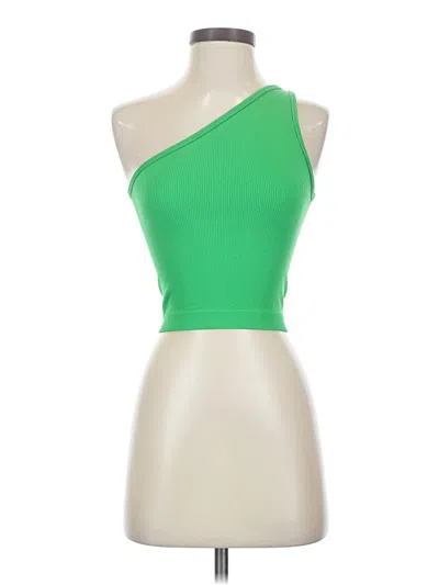 Pre-owned A New Day Tank Top Green One Shoulder Neckline Tops