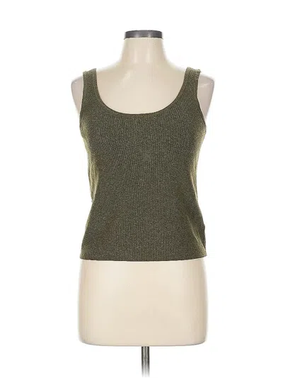 Pre-owned A New Day Tank Top Green Square Neckline Tops