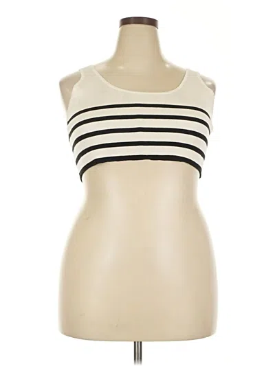 Pre-owned A New Day Tank Top Ivory Strapless Neckline Tops In White