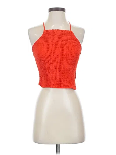 Pre-owned A New Day Tank Top Orange Halter Neckline Tops