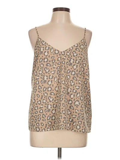 Pre-owned A New Day Tank Top Tan Halter Neckline Tops In Brown