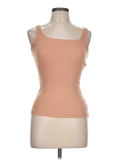 Pre-owned A New Day Tank Top Tan Strapless Neckline Tops In Brown