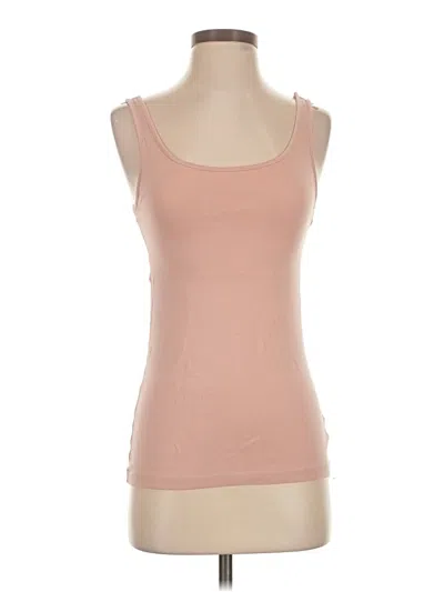 Pre-owned A New Day Tank Top Tan Strapless Neckline Tops In Brown