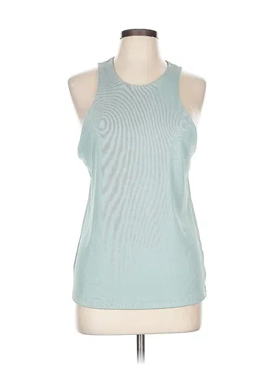 Pre-owned A New Day Tank Top Teal Halter Neckline Tops In Blue