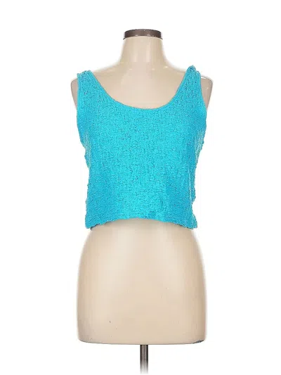 Pre-owned A New Day Tank Top Teal Strapless Neckline Tops In Blue