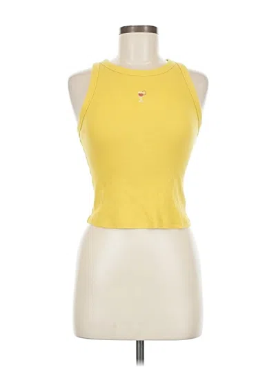 Pre-owned A New Day Tank Top Yellow Halter Neckline Tops
