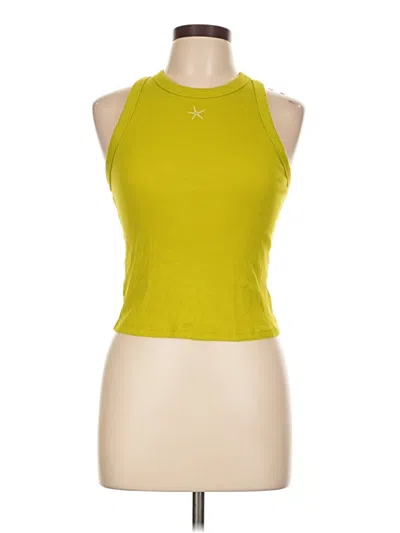 Pre-owned A New Day Tank Top Yellow Halter Neckline Tops