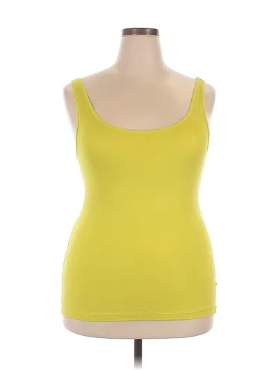 Pre-owned A New Day Tank Top Yellow Sweetheart Neckline Tops