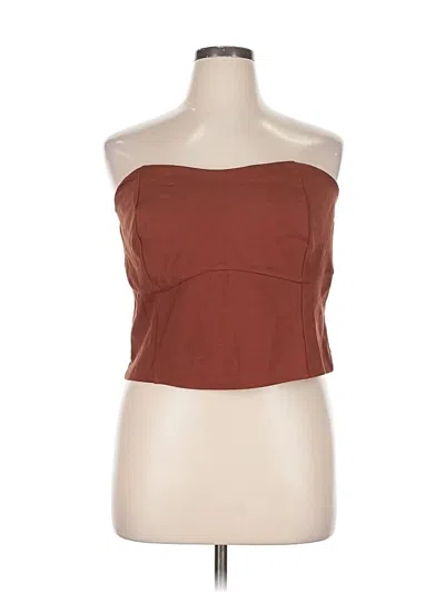 Pre-owned A New Day Tube Top Brown Strapless Neckline Tops