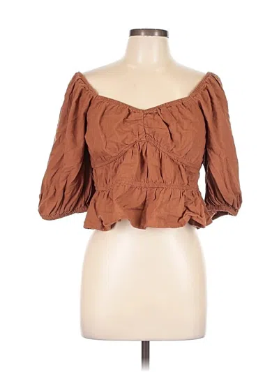 Pre-owned A New Day Tube Top Brown Strapless Neckline Tops
