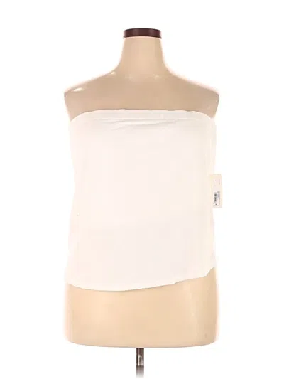A New Day Tube Top Ivory Strapless Neckline Tops In White