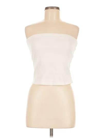 Pre-owned A New Day Tube Top Ivory Strapless Neckline Tops In White