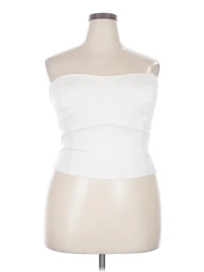 Pre-owned A New Day Tube Top White Strapless Neckline Tops