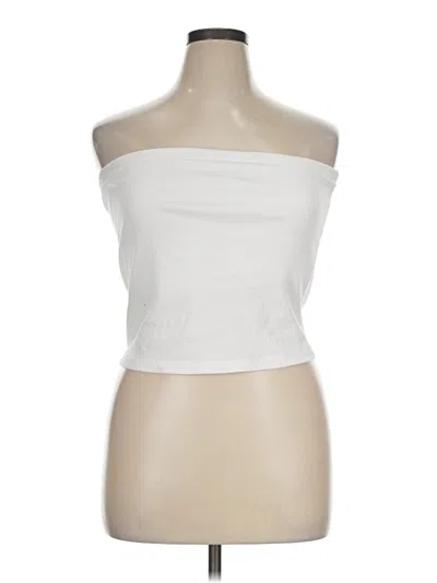 Pre-owned A New Day Tube Top White Strapless Neckline Tops