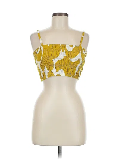 Pre-owned A New Day Tube Top Yellow Strapless Neckline Tops