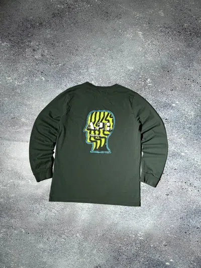 Pre-owned A P C Brain Dead Long Sleeve Skateboards In Olive