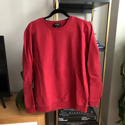 Pre-owned A P C Crewneck In Red