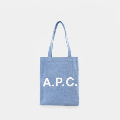 A P C Lou Shopper Bag - A.p.c. - Cotton - Light Blue