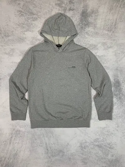 Pre-owned A P C Rue Madam Man Cotton Hoodie In Grey