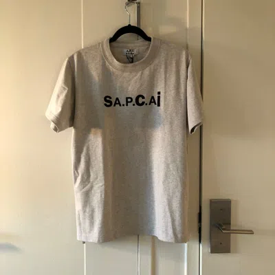 Pre-owned A P C X Sacai X Sacai Tee In Grey