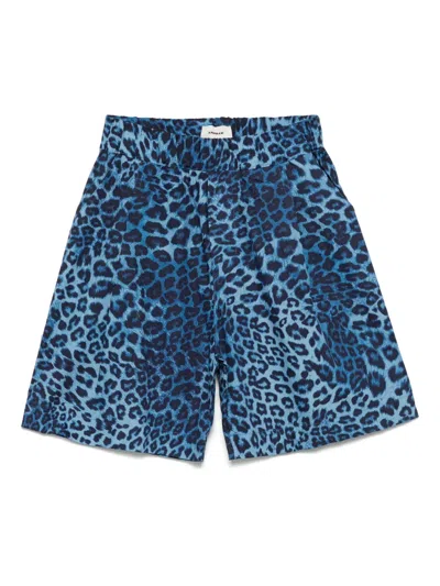 A Paper Kid Animalier Shorts In Blue