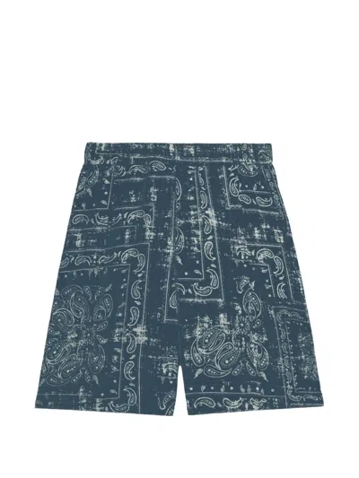 A Paper Kid Bandana Bermuda Shorts In Gray