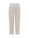 A Paper Kid Beige Regular Elasticated Pants In White