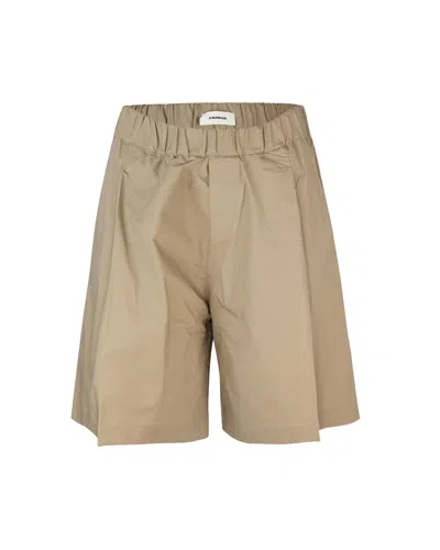 A Paper Kid Bermuda In Popeline Beige In 293