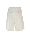 A Paper Kid Bermuda In Popeline Bianco In 018