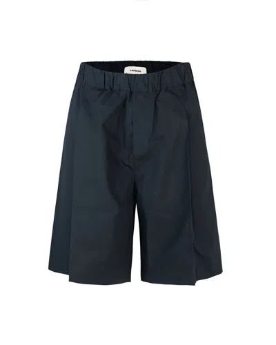 A Paper Kid Bermuda In Popeline Nero In 110