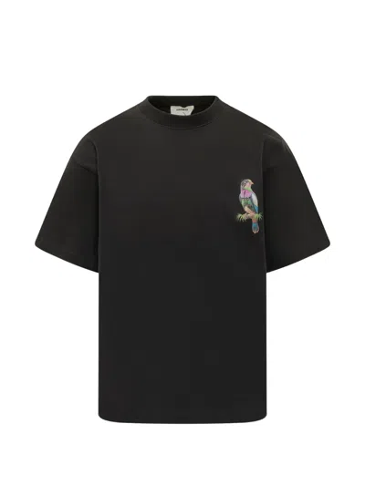 A Paper Kid Bird-print T-shirt In Black