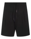 A Paper Kid Black Shorts With Back Logo Label In Black