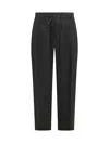 A Paper Kid Black Regular Elasticated Pants In Black