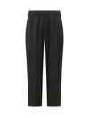 A Paper Kid Black Relaxed Elasticated Pants In Black